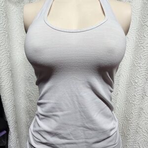 Lululemon Athletica Gray Fitted Sleeveless Tank Top